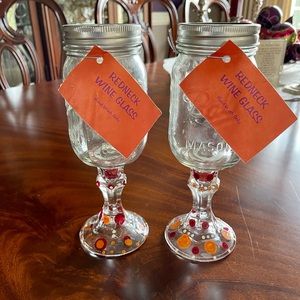 NWT Handpainted Redneck Wine Glasses